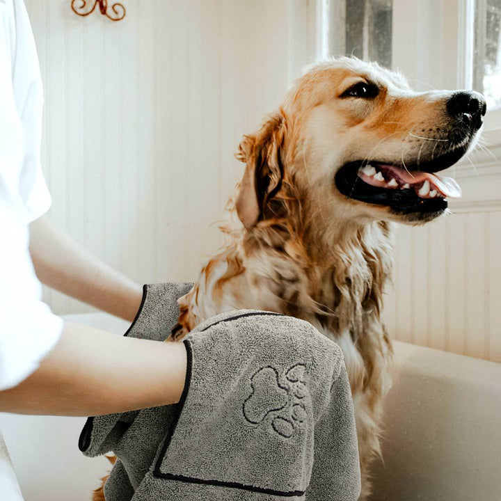 Pet Super Absorbent Bathrobe Large Drying Towel Grooming Cloth
