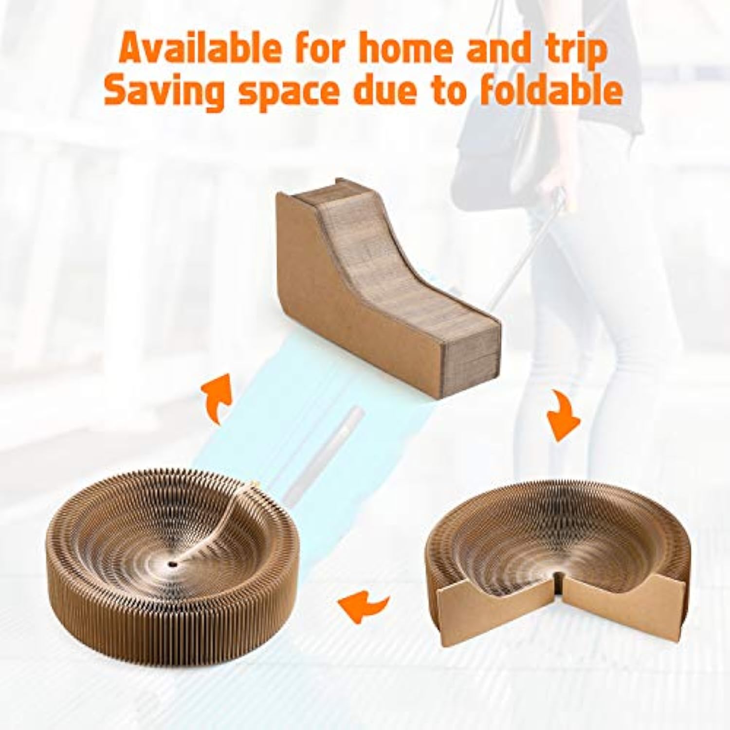 Collapsible Cardboard Scratcher Lounge Bed For Pet