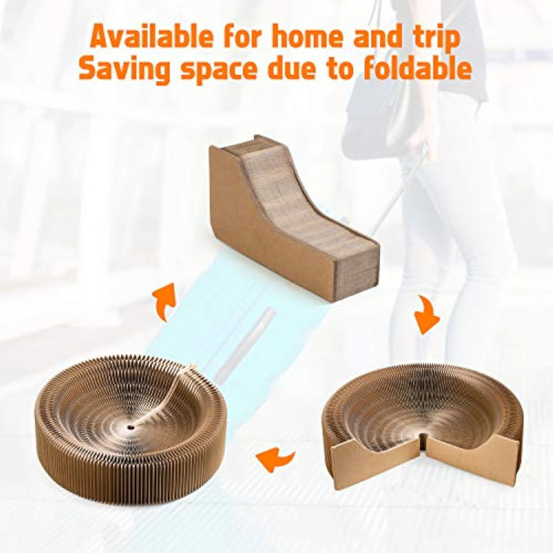 Collapsible Cardboard Scratcher Lounge Bed For Pet