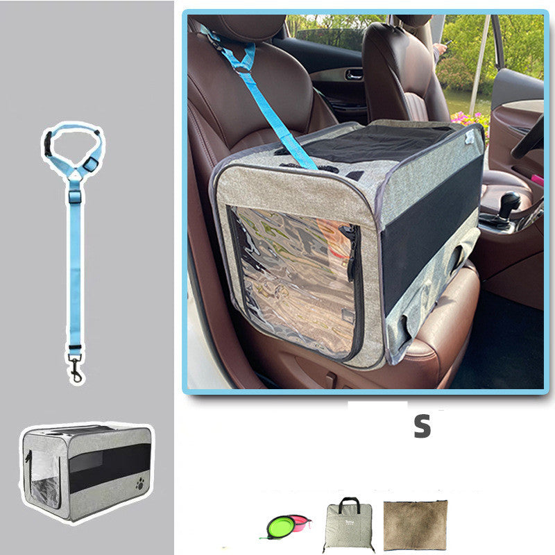 Pet Portable Folding Travel Carrier Bag With Safety Zippers