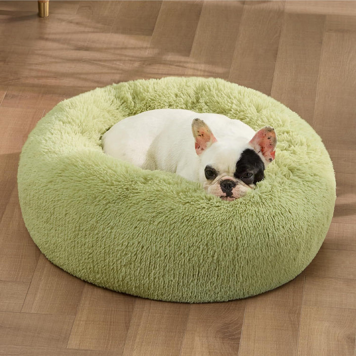 Non Slip Plush Round Fluffy Bed For Pet