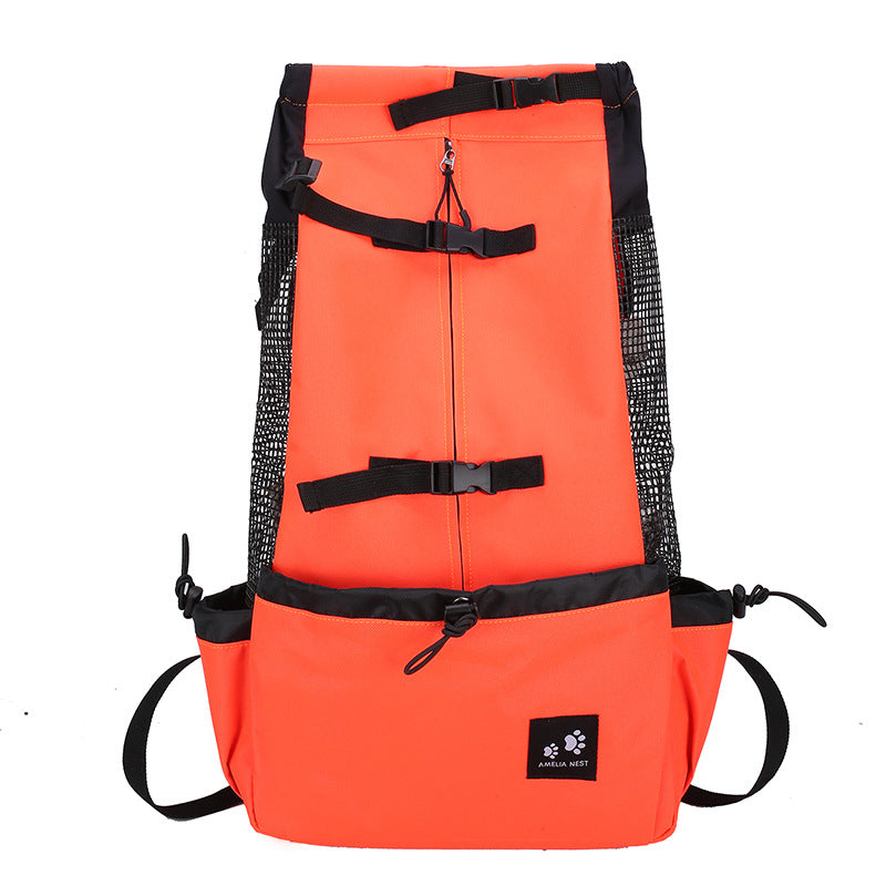 Pet Double Shoulder Backpack Travel Carrier Bag