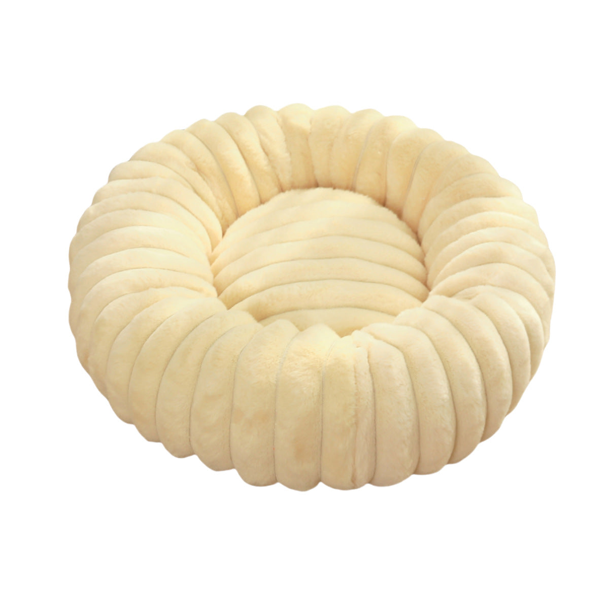 Plush Rabbit Fur Winter Warm Round Nest Bed For Pet