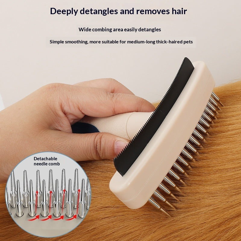 Pet Grooming Brush For Detangling And Hair Removal