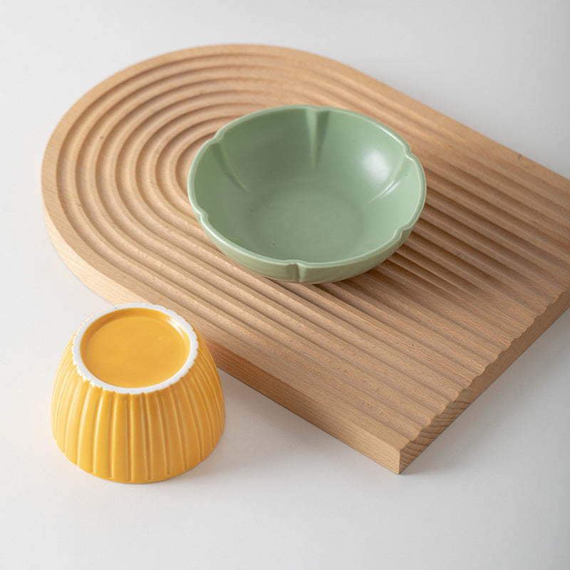 Candy Color Ceramic Feeding Bowl For Pet