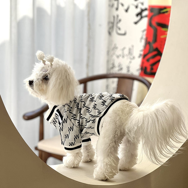 Autumn Winter Pet Jacket With Zipper Warm Coat