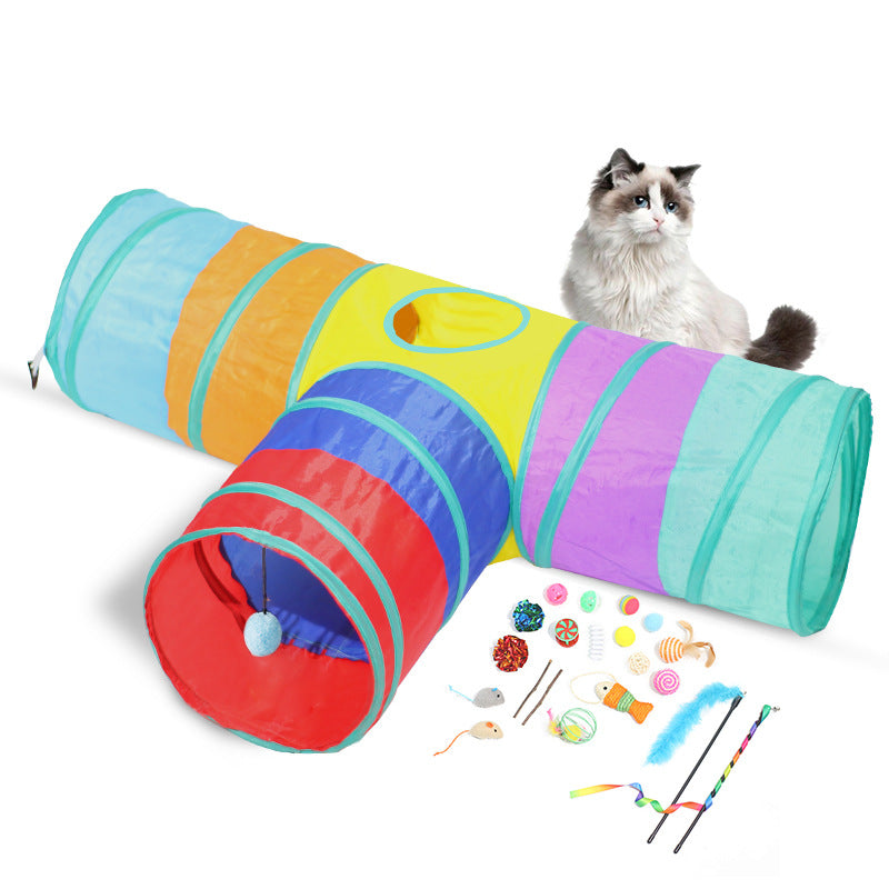 Pet Foldable Interactive Tunnel Climbing Play Toy