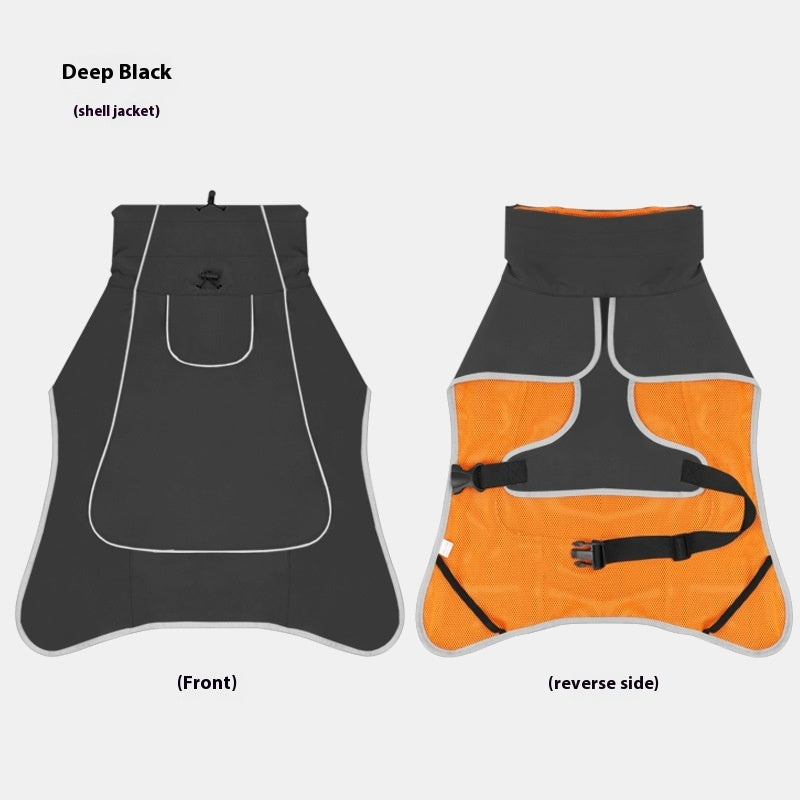 Waterproof Rainproof Dual Use Shell Trench Coat For Pet
