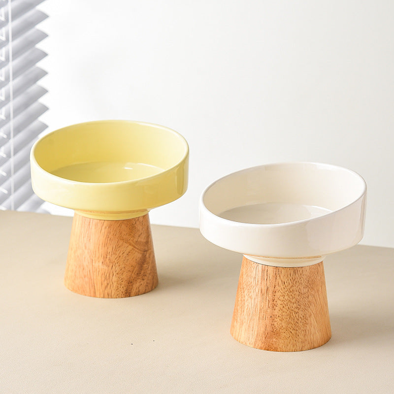 Ceramic Elevated Pet Feeding Bowl Food And Water Dish