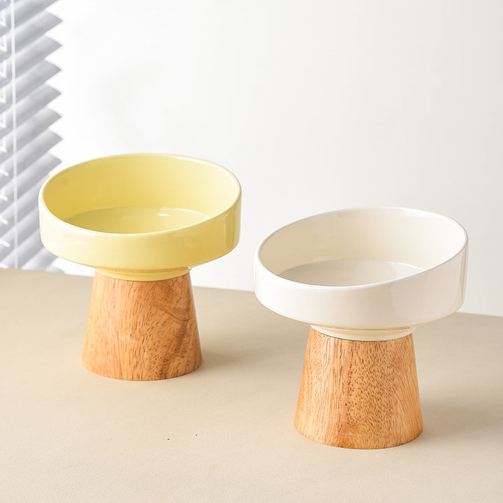 Ceramic Elevated Pet Feeding Bowl Food And Water Dish