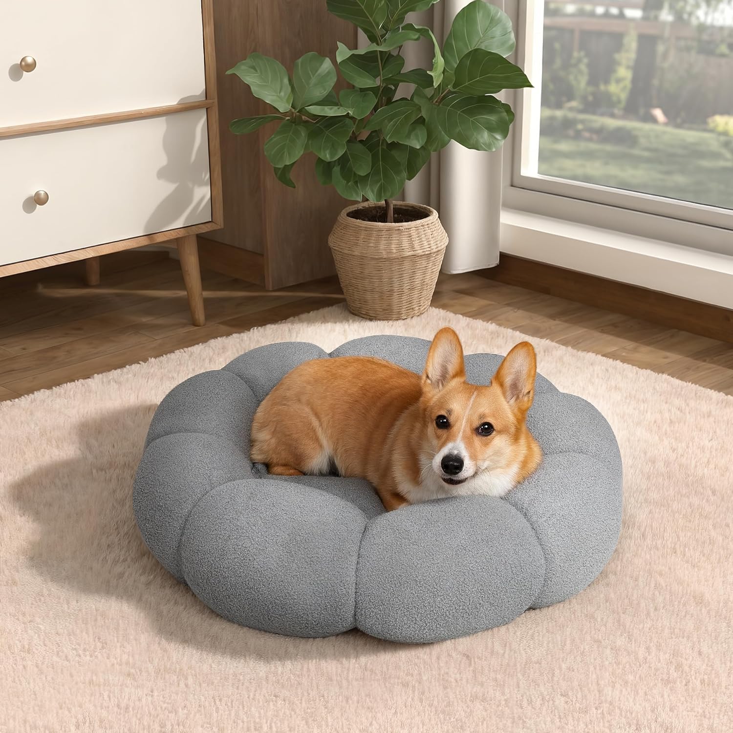 Fluffy Calming Donut Bed For Pet