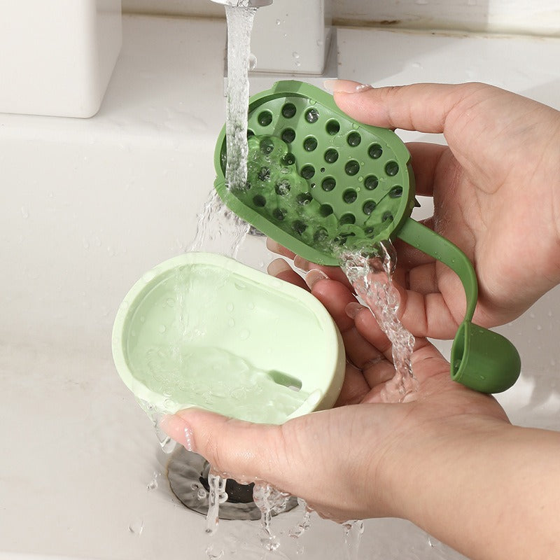 Pet Soft Gel Bath Shampoo Massage Brush Grooming Tool