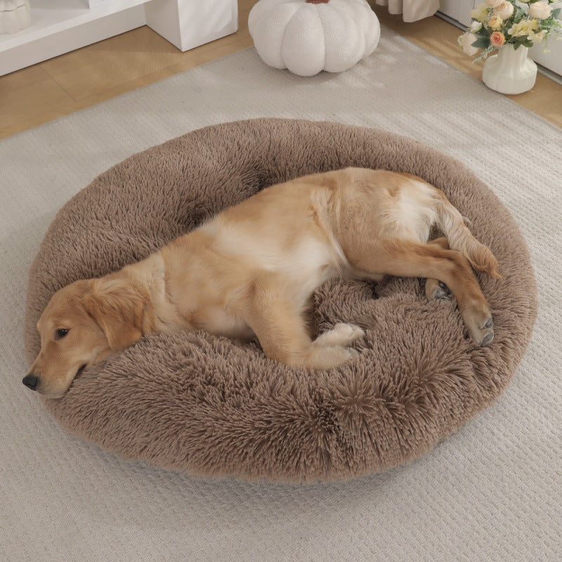 Plush Warm Round Sleeping Bed Mat For Pet