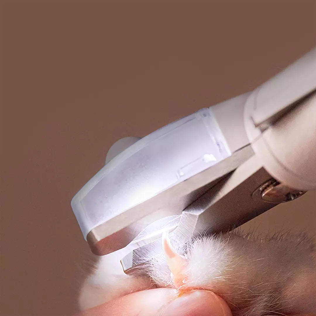LED Nail Clipper Scissors Trimmer Tool For Pet