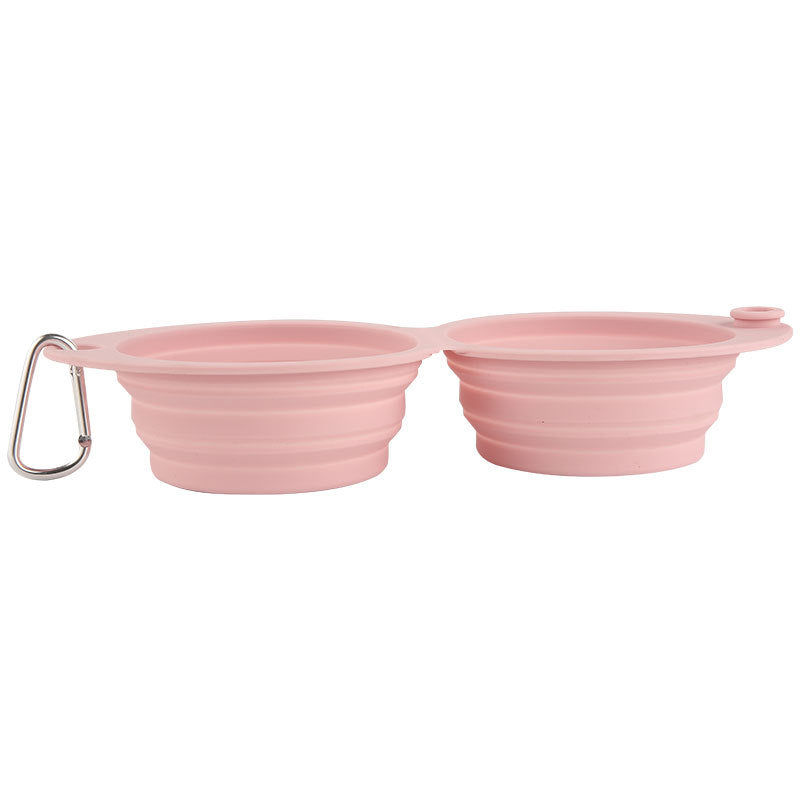 Portable Foldable Silicone Pet Feeding Bowl Outdoor Use