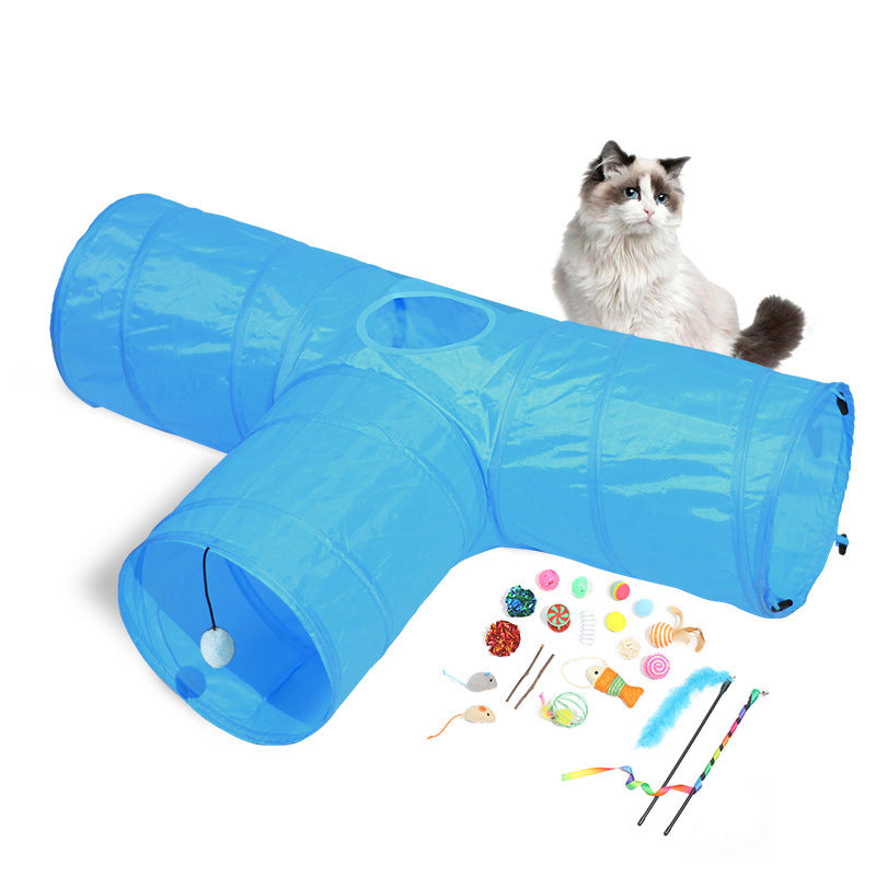 Pet Foldable Interactive Tunnel Climbing Play Toy