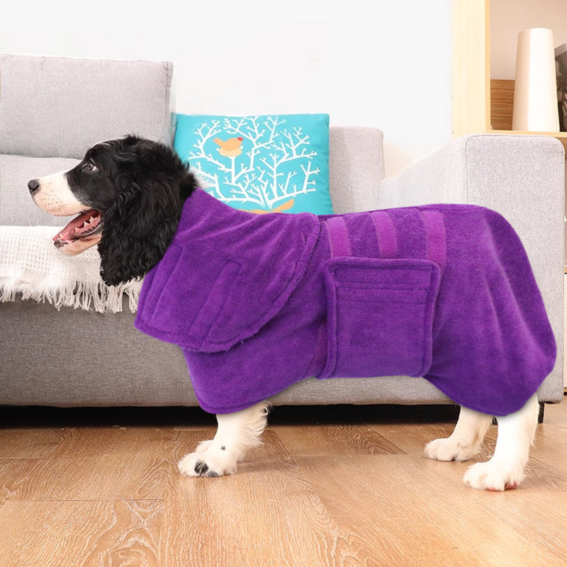 Pet Super Absorbent Quick Dry Fiber Bath Towel Grooming Cloth
