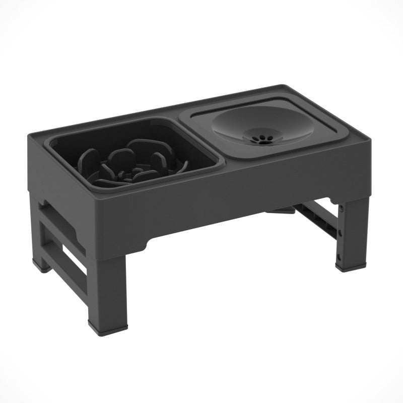 Adjustable Height Stainless Double Bowl Feeder Stand For Pet