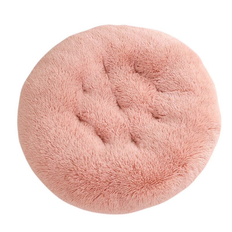 Plush Warm Round Sleeping Bed Mat For Pet