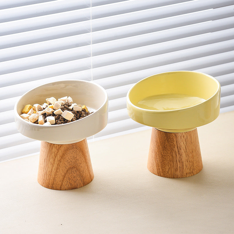 Ceramic Elevated Pet Feeding Bowl Food And Water Dish