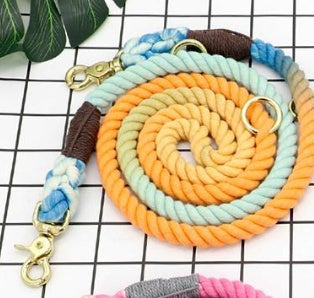 Multi Color Cotton Long Pet Leash For Walking Training