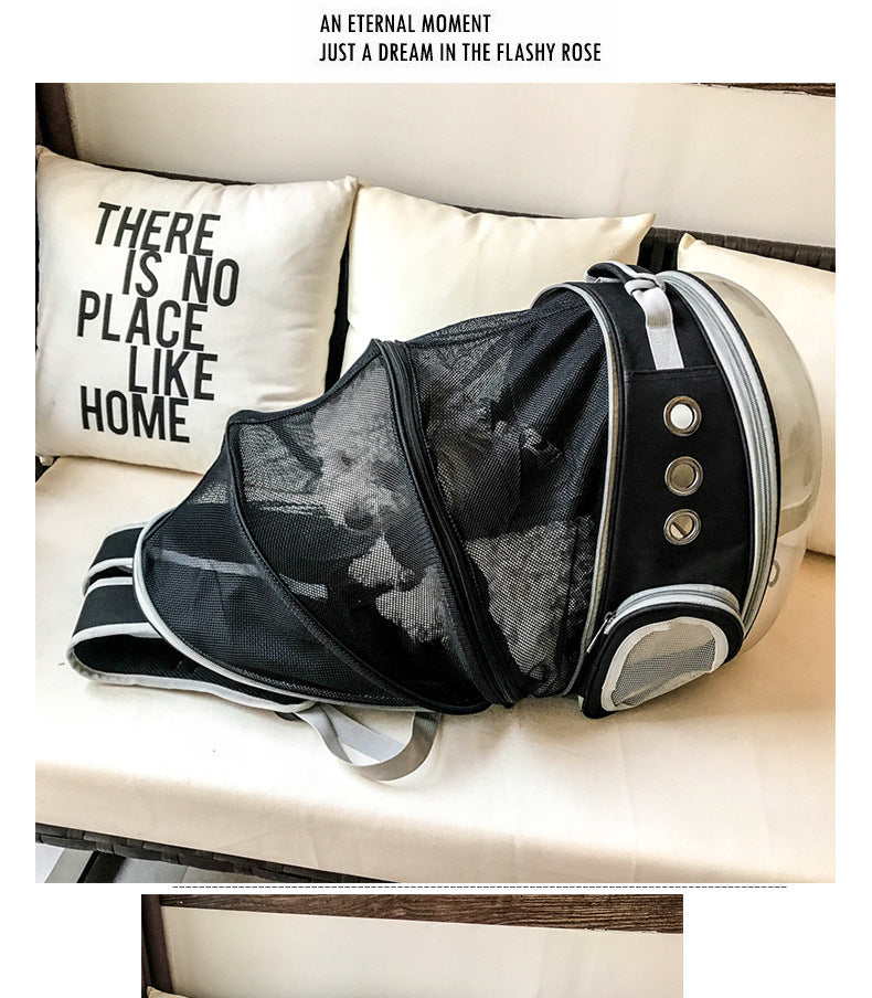 Pet Space Capsule Backpack Carrier 360 Degree View Travel Bag