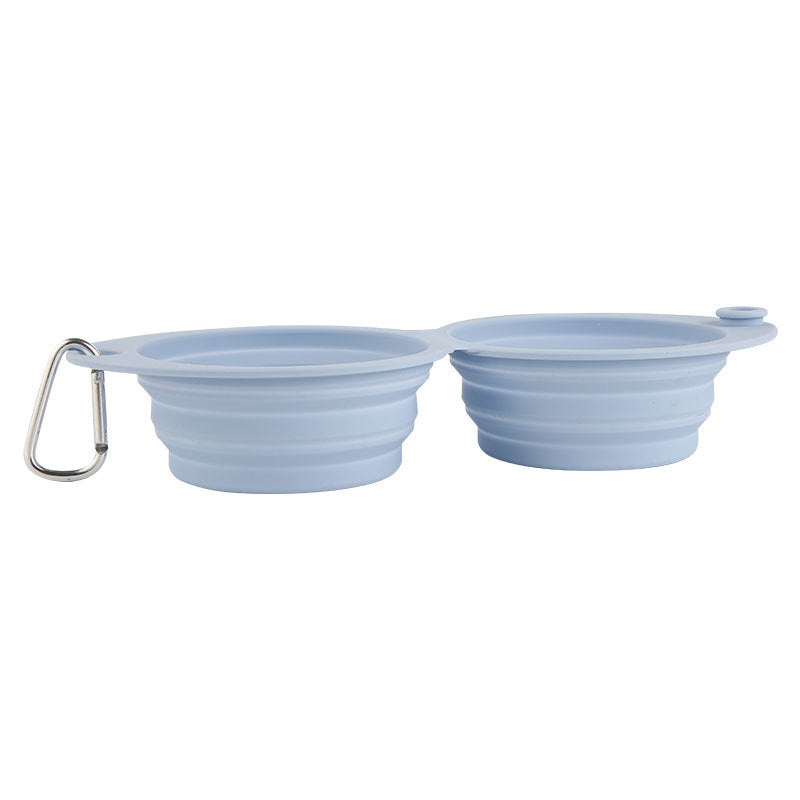 Portable Foldable Silicone Pet Feeding Bowl Outdoor Use