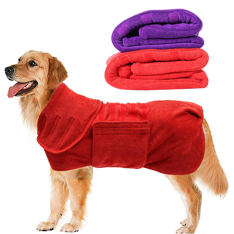 Pet Super Absorbent Quick Dry Fiber Bath Towel Grooming Cloth
