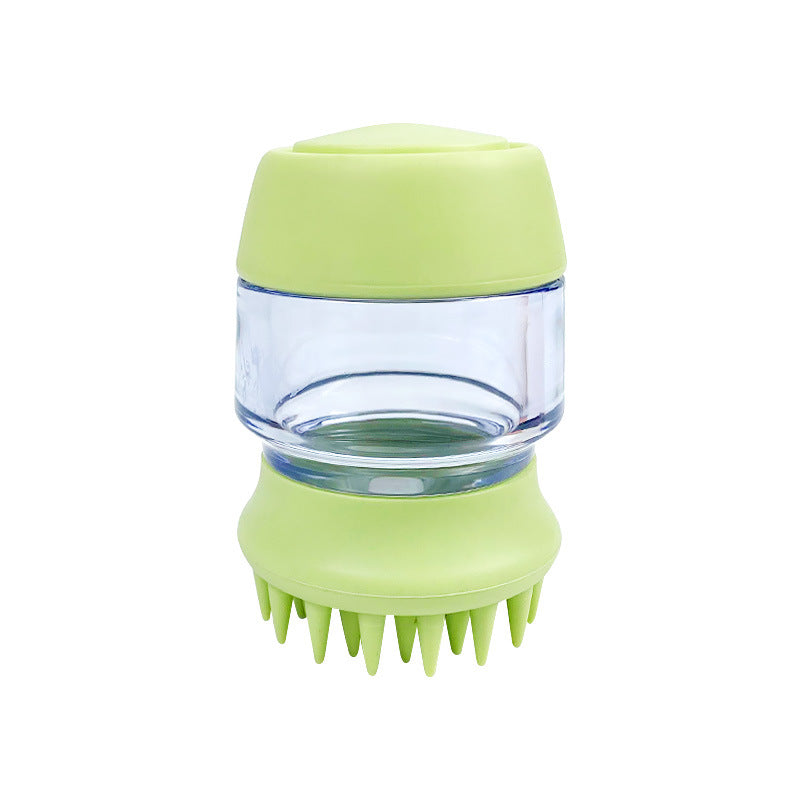 Pet Silicone Bath Grooming Shampoo Dispenser Double Head Massage Brush