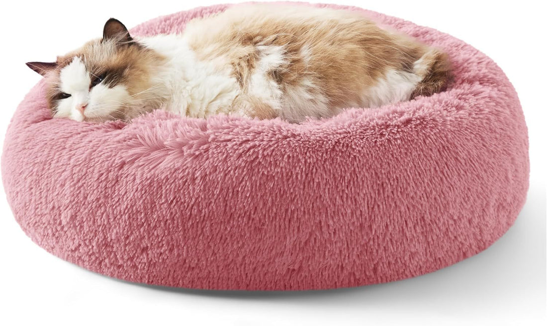 Non Slip Plush Round Fluffy Bed For Pet