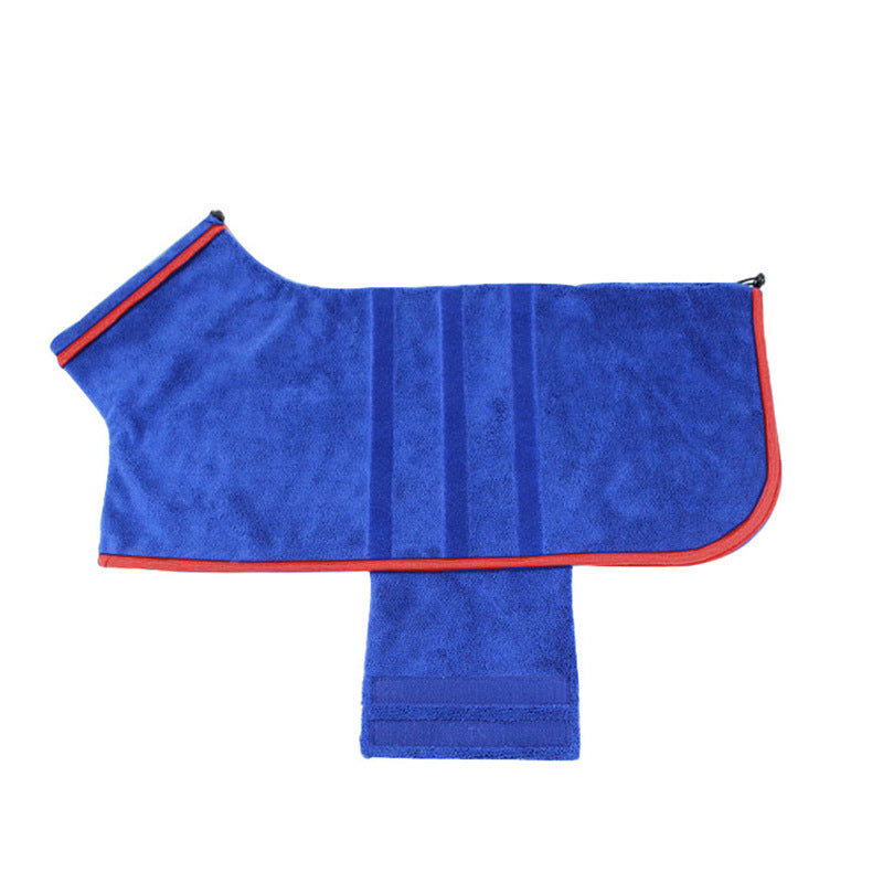 Pet Adjustable Absorbent Bathrobe Drying Towel Grooming Clothes