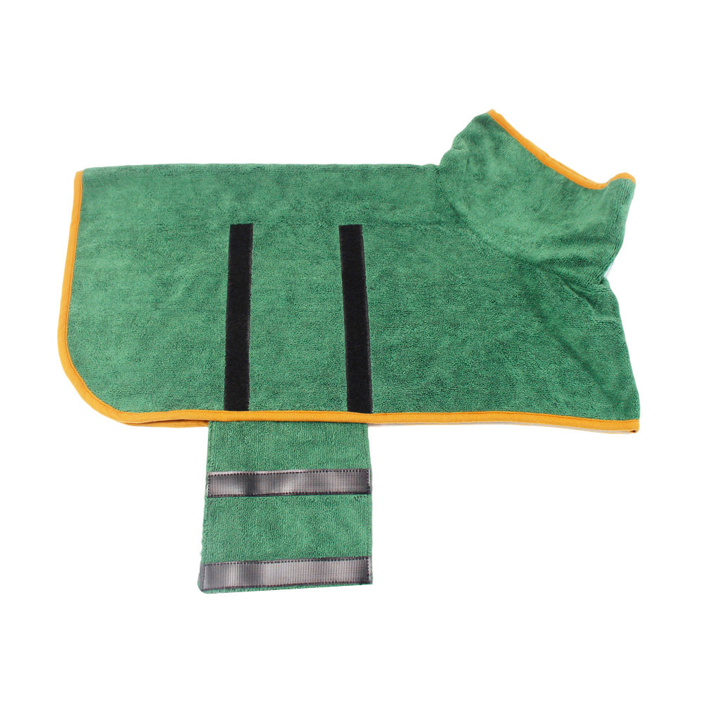 Pet Fast Dry Microfiber Absorbent Bathrobe Towel Grooming Coat