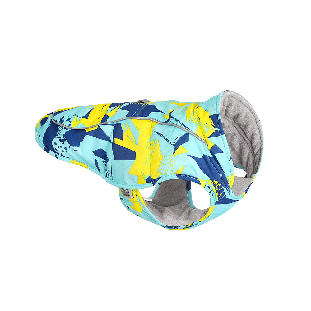 Waterproof Reflective Printed Cotton Jacket Clothes For Pet
