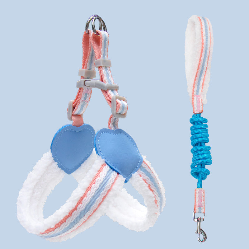 Breathable Summer Pet Chest Vest Walking Leash For Small Medium Pets