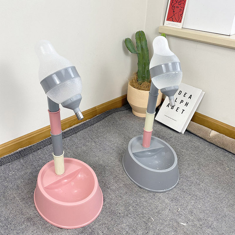 Automatic Adjustable Height Pet Water Dispenser And Feeder Bowl With Fountain System