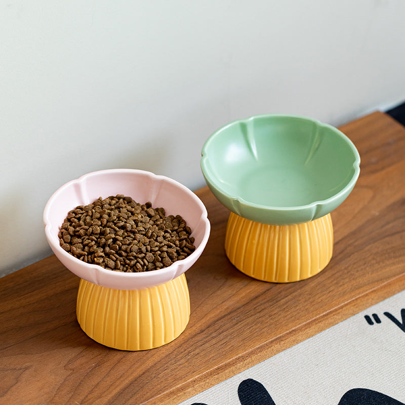 Candy Color Ceramic Feeding Bowl For Pet