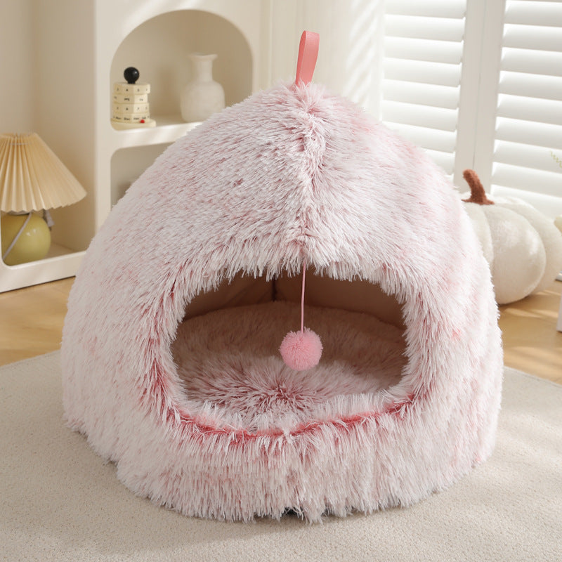 Winter Warm Plush Cat Nest Bed For Pet