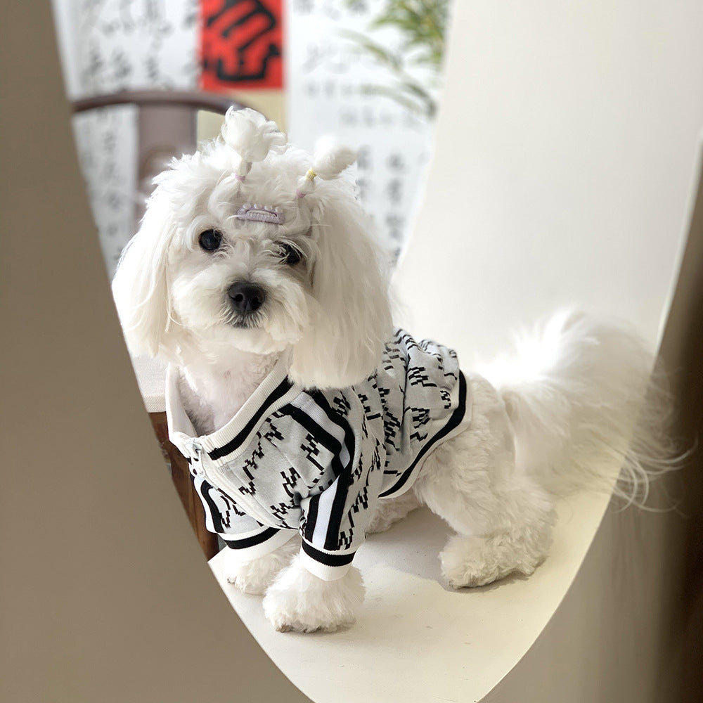 Autumn Winter Pet Jacket With Zipper Warm Coat