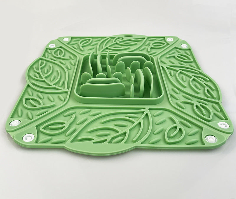 Foldable Silicone Slow Feeding Mat Bowl For Pet
