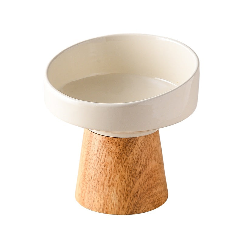 Ceramic Elevated Pet Feeding Bowl Food And Water Dish
