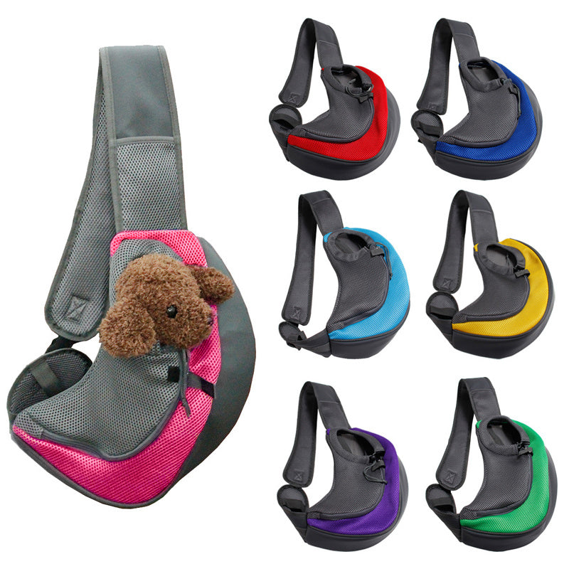 Pet Mesh Oxford Single Shoulder Travel Carrier Bag