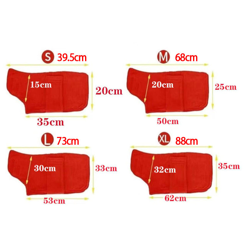 Pet Fast Dry Microfiber Absorbent Bathrobe Towel Grooming Coat