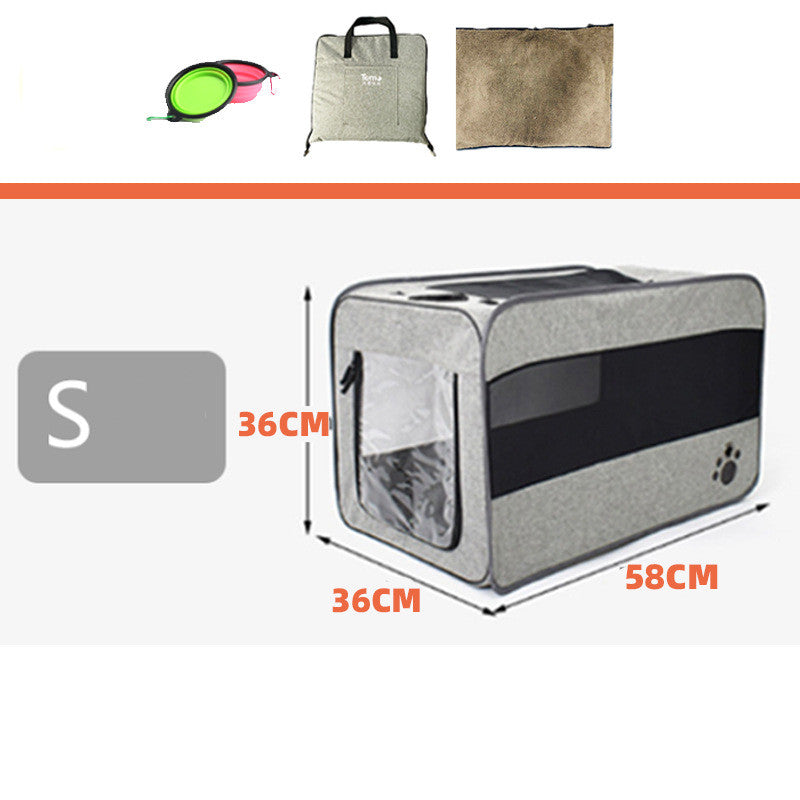 Pet Portable Folding Travel Carrier Bag With Safety Zippers