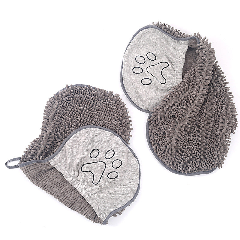 Pet Chenille Bath Drying Towel Grooming Cloth