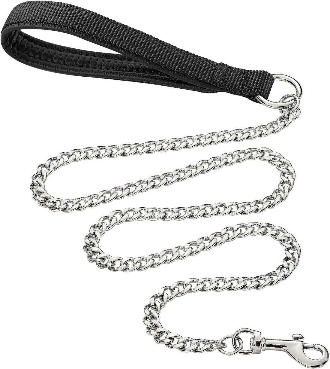 Heavy Duty Metal Pet Leash Chain With Padded Handle