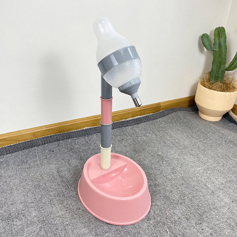 Automatic Adjustable Height Pet Water Dispenser And Feeder Bowl With Fountain System