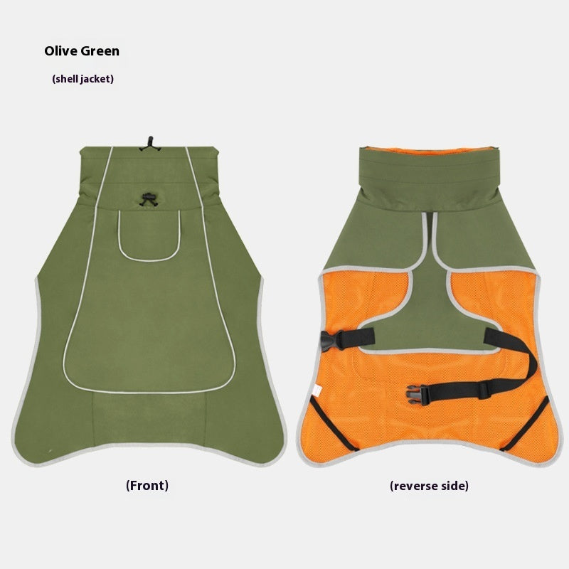 Waterproof Rainproof Dual Use Shell Trench Coat For Pet