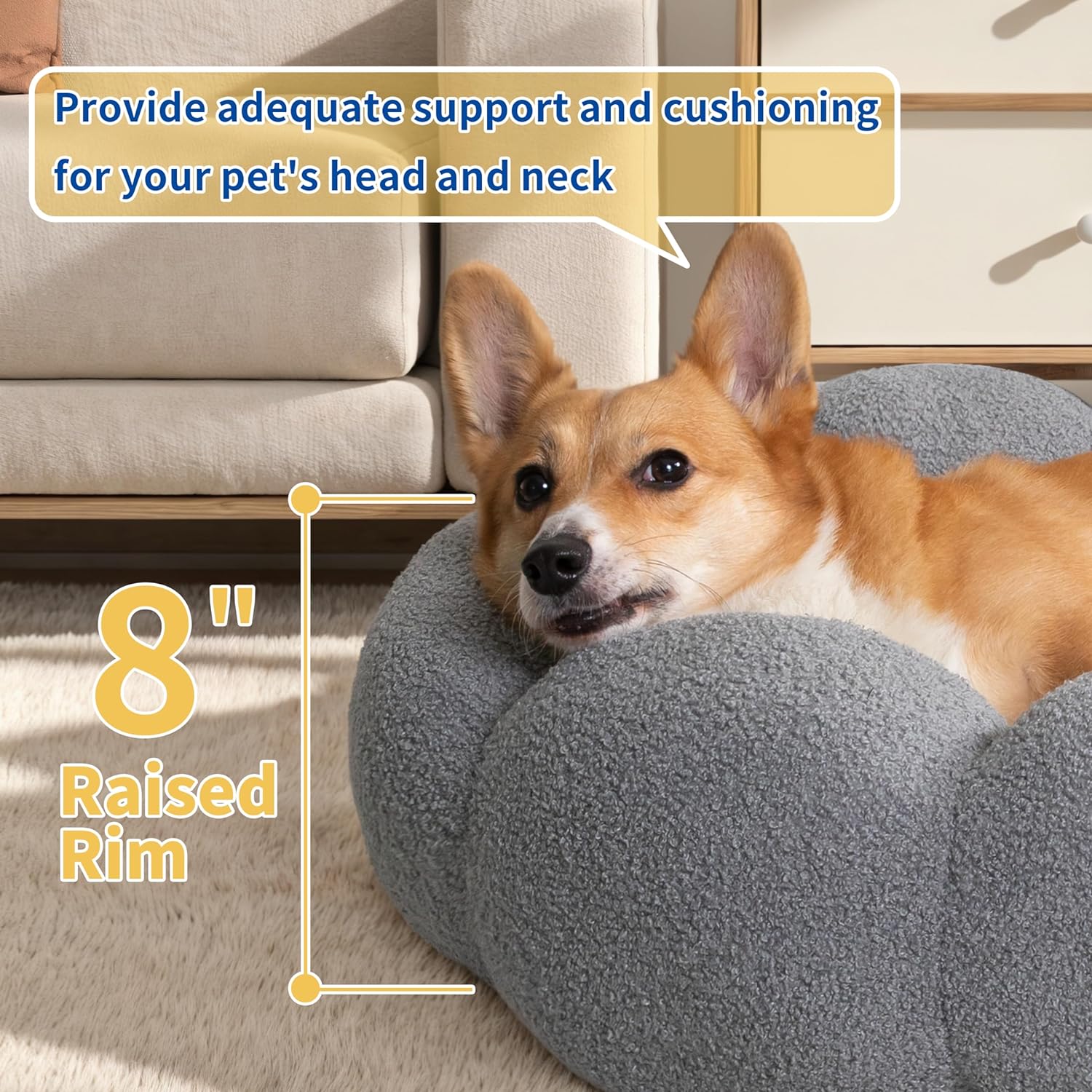 Fluffy Calming Donut Bed For Pet
