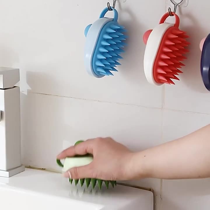 Pet Soft Gel Bath Shampoo Massage Brush Grooming Tool