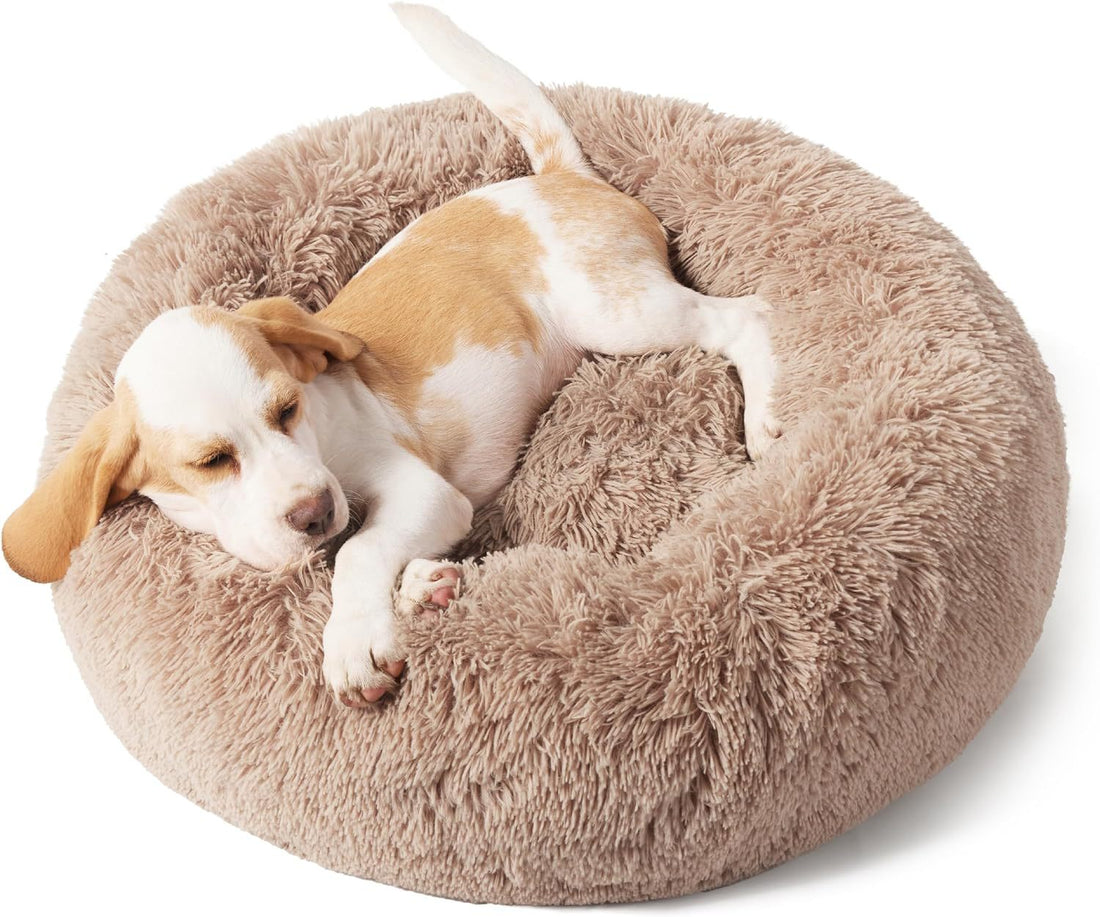 Non Slip Plush Round Fluffy Bed For Pet